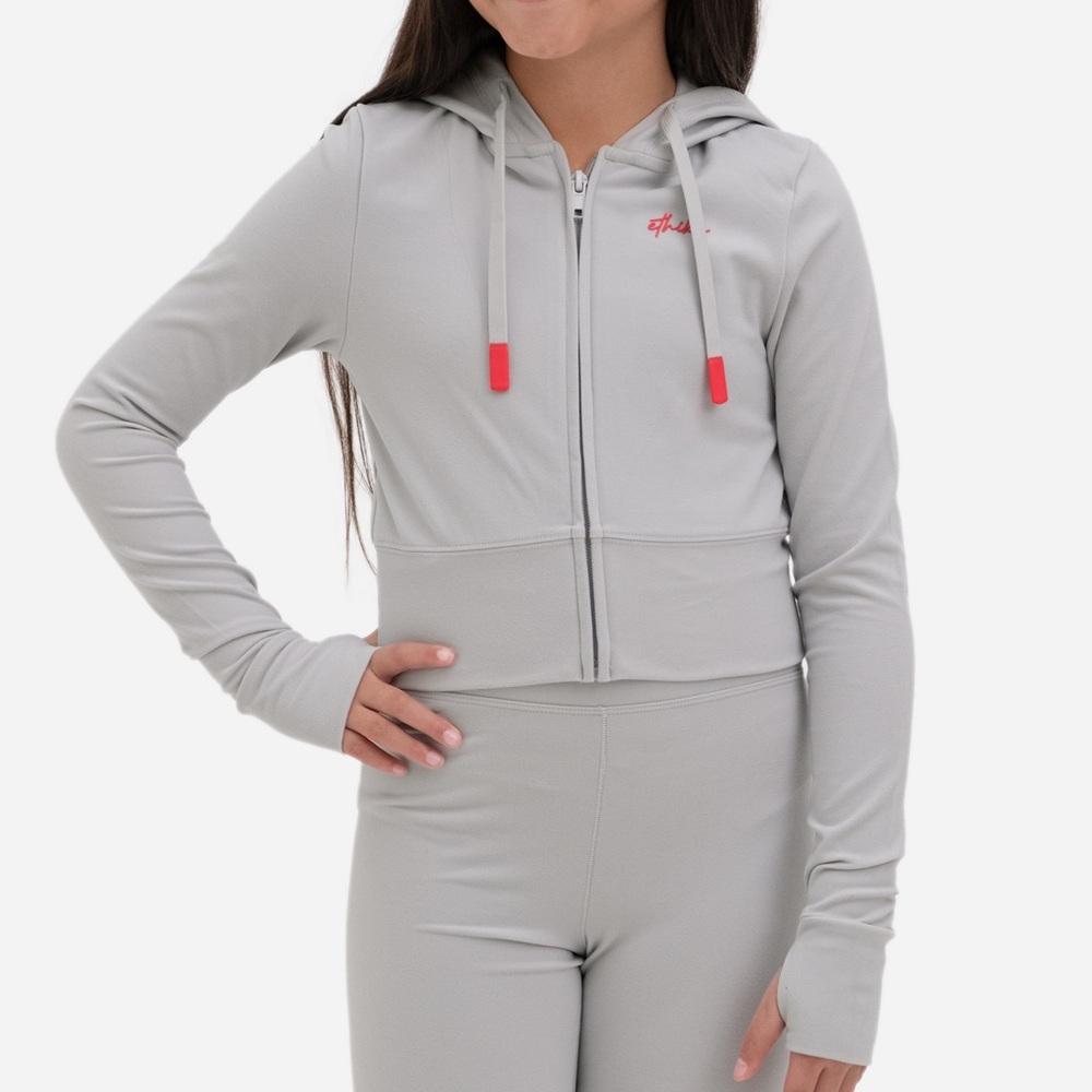 Girls Ethika Fitted Cropped Zip Hoodie